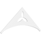 Ekena Millwork Pitch Naple Architectural Grade PVC Gable Pediment, 60"W x 25"H x 1"P (10/12) GPP060X025X100NAP - alternate 1